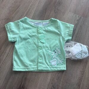 Vtg Mint Green Baby Top